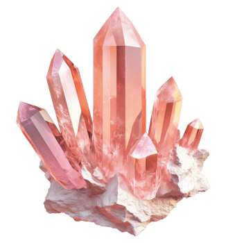 Pink crystal, isolated on a transparent background png