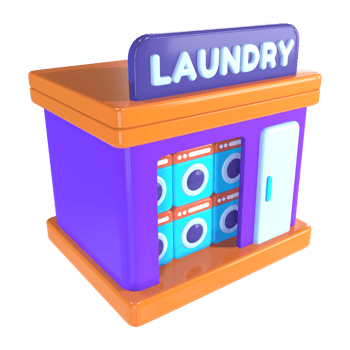 Laundromat 3D Illustration Icon png