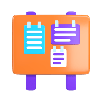 Bulletin Board 3D Illustration Icon S2 png