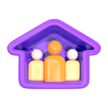 Community Center 3D Illustration Icon png