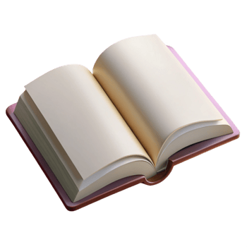 vibrant traditional Open Book with Blank Pages Isolated Cutout genuine png