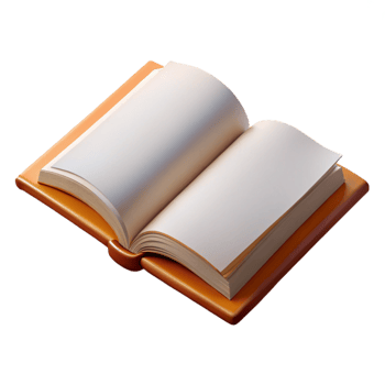 wonderful creative Open Book with Blank Pages Isolated Cutout high quality png