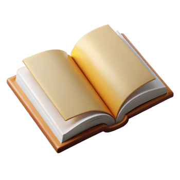 serene vintage Open Book with Blank Pages Isolated Cutout premium png