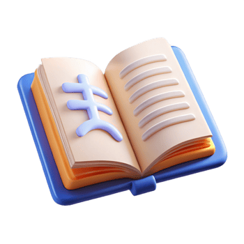beautiful vintage Open Book with Foreign Script Transparent Background genuine png