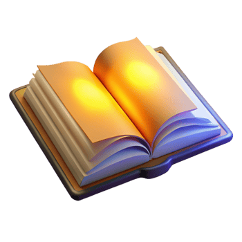 stunning abstract Open Book with Glowing Pages Cutout Element professional png