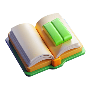 elegant traditional Open Book with Highlighter Transparent Background genuine png