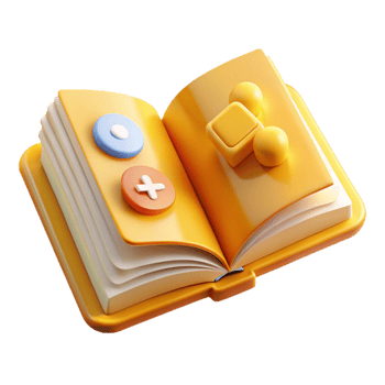 magnificent traditional Open Book with Knowledge Symbols Transparent Background with Yellow Pages original png