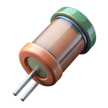 magnificent contemporary Organic Capacitor Magnified View Transparent Background detailed png