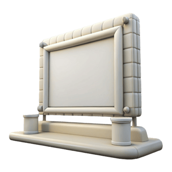 wonderful creative Outdoor Cinema Screen White Isolated genuine png