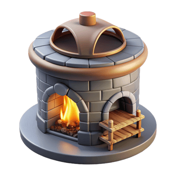 stunning abstract Outdoor Fireplace with Grill Top View Cutout with Firelight Detail authentic png