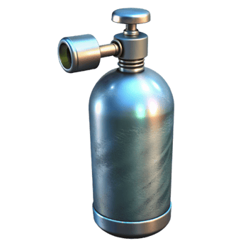 dramatic modern Oxygen Tank Cutout with Metallic Sheen high quality png