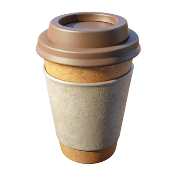 extraordinary rustic Paper Cup with Minimalist Design Isolated exclusive png