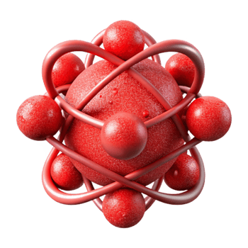 wonderful vintage Photon Entanglement Visualization Red Particles Isolated premium png
