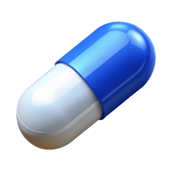 magnificent minimalist Pill Capsule Blue White Transparent Background authentic png