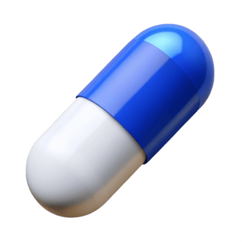 stunning abstract Pill Capsule Blue White Transparent Background professional png