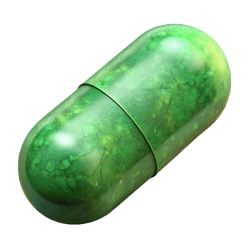 beautiful minimalist Pill Capsule Green Isolated Cutout Element authentic png
