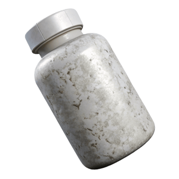 dramatic creative Pill Bottle White Label Isolated Element exclusive png