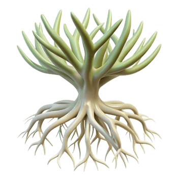 impressive minimalist Plant Root System Transparent Background original png
