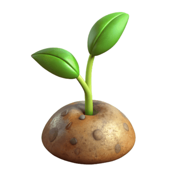 vibrant classic Plant Sprout Growing Transparent Background Upward premium png