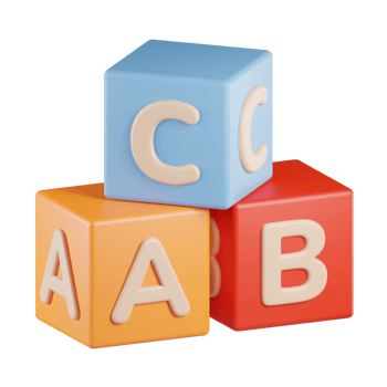 Alphabet Cube Toy 3D Icon png