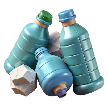 dramatic vintage Plastic Bottles Crushed for Recycling Cutout png