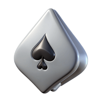 serene traditional Playing Card Ace of Spades Floating Face Up Isolated detailed png