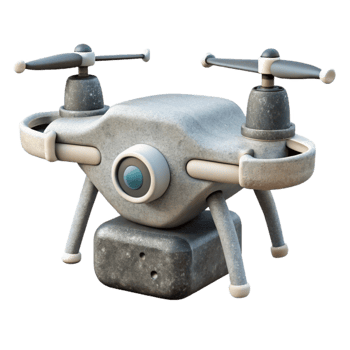 impressive traditional Precision Agriculture Drone Icon Gray and White Cutout png
