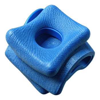 vibrant modern Pressure Sensing Fabric Detail Blue Cutout high resolution png