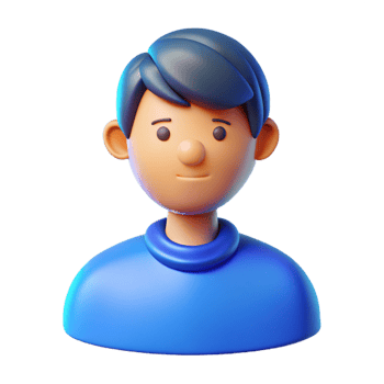 wonderful contemporary Profile Avatar Icon Blue Gradient Cutout premium png