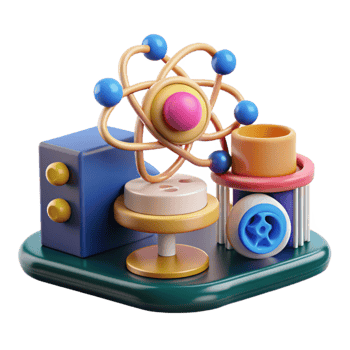 dramatic abstract Quantum Computing Research Lab Scene Cutout Element detailed png