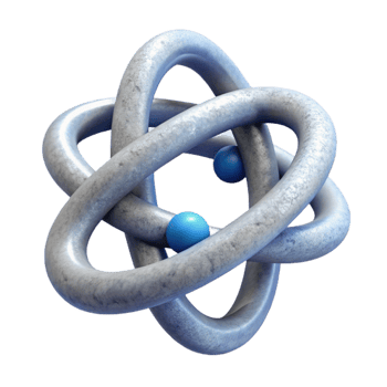elegant classic Quantum Entanglement Icon with Linked Particles genuine png
