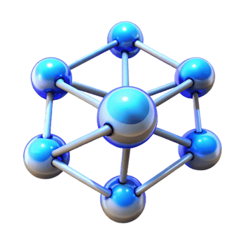 dramatic abstract Quantum Entanglement Nodes Blue Glow Cutout high resolution png