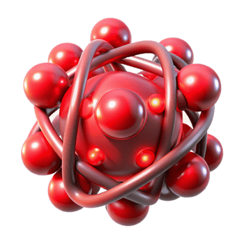 dramatic abstract Quantum Entanglement Particles Red Glow Cutout professional png
