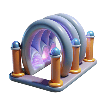 magnificent minimalist Quantum Tunneling Barrier Illustration Transparent Background authentic png