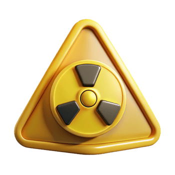 magnificent contemporary Radiation Symbol Warning Sign Yellow Isolated high quality png