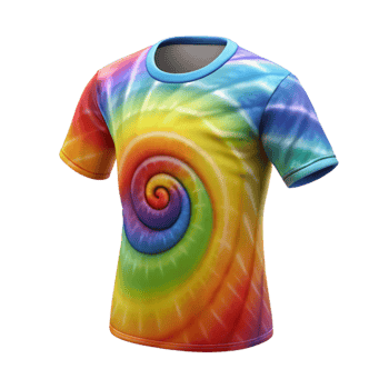 elegant contemporary Rainbow Tie Dye Shirt Colorful Cutout detailed png