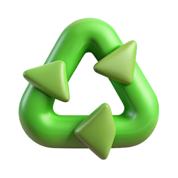 dramatic modern Recycle Symbol Green with White Background Transparent png