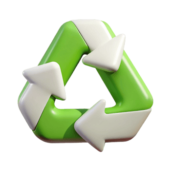 wonderful creative Recycling Symbol Green and White Isolated high quality png