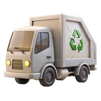 extraordinary traditional Recycling Truck Side View White Cutout high resolution png