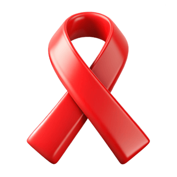 magnificent minimalist Red Ribbon Awareness Symbol Cutout Element genuine png