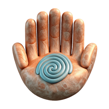 elegant contemporary Reiki Hand Symbols Cutout on Transparent Background premium png