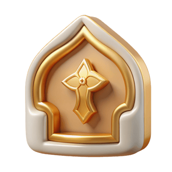 impressive traditional Religious Icon Cutout with Gold Detail Transparent Background professional png