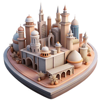 stunning traditional Repeating Cityscape Time Loop Cutout high resolution png