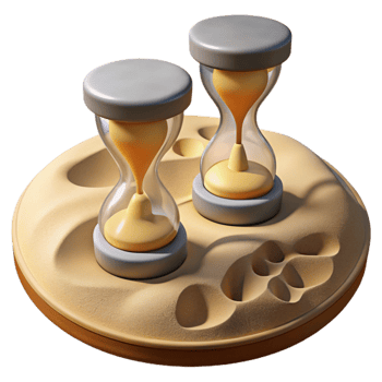 beautiful classic Repeating Footprints in Sand Time Loop Isolated high resolution png