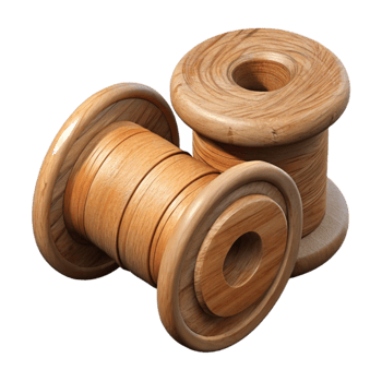 stunning vintage Repurposed Wooden Spools Craft Supplies Isolated Element png