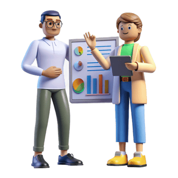 extraordinary creative Researchers Discussing Charts Transparent Background high quality png