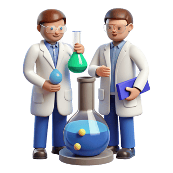 stunning rustic Researchers with Lab Equipment Cutout premium png