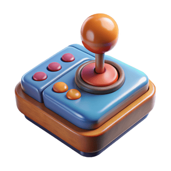beautiful minimalist Retro Arcade Game Controller Transparent Background original png