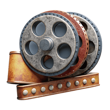 wonderful minimalist Retro Film Strip Cutout with Sprocket Holes original png