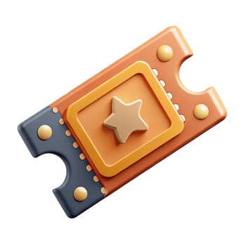 magnificent abstract Retro Movie Ticket Cutout with Perforated Edges original png